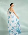 Mohey Women Enchanting Azure Organza Saree