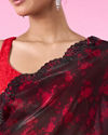 Mohey Women Pink Allure Organza Saree
