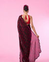 Mohey Women Pink Allure Organza Saree