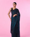 Elegant Blue Organza Saree