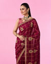 Mohey Women Enchanting Wine Saree