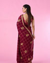 Mohey Women Enchanting Wine Saree