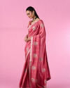 Mohey Women Enchanting Pink Radiance Saree