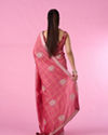Mohey Women Enchanting Pink Radiance Saree