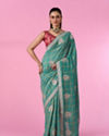 Mohey Women Sea Green Elegance Saree