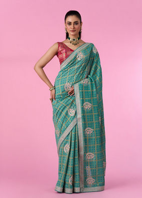 Mohey Women Sea Green Elegance Saree