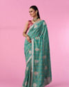 Mohey Women Sea Green Elegance Saree