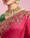 Mohey Women Radiant Pink Elegance Saree