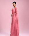 Mohey Women Pink Organza Elegance Saree