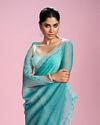 Mohey Women Elegant Sea Green Saree