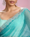 Mohey Women Elegant Sea Green Saree
