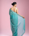 Mohey Women Elegant Sea Green Saree
