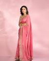 Mohey Women Enthralling Pink Elegance Saree