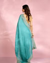Mohey Women Glistening Light Blue Saree