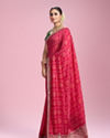 Mohey Women Ravishing Pink Chinon Saree