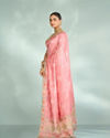 Mohey Women Beguiling Pink Elegance Saree