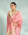 Mohey Women Beguiling Pink Elegance Saree