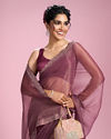 Mohey Women Pink Gajree Organza Saree