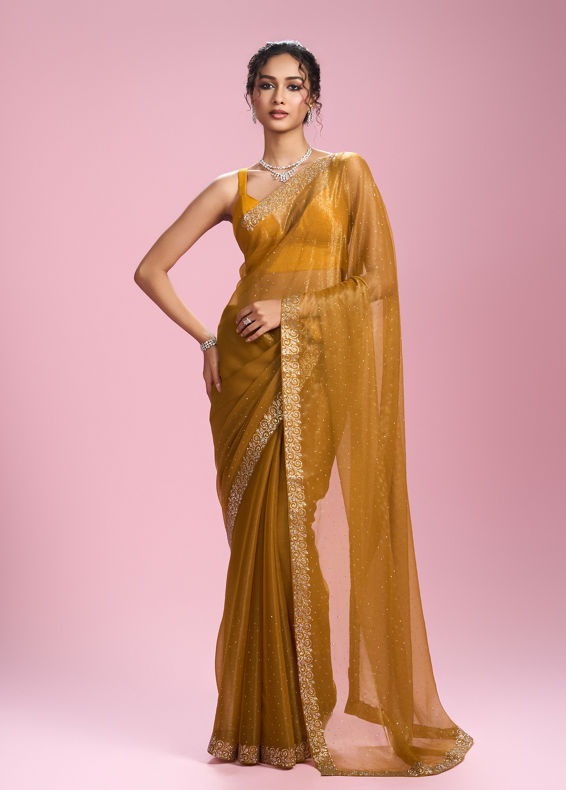 Mohey Women Sunny Elegance Organza Saree
