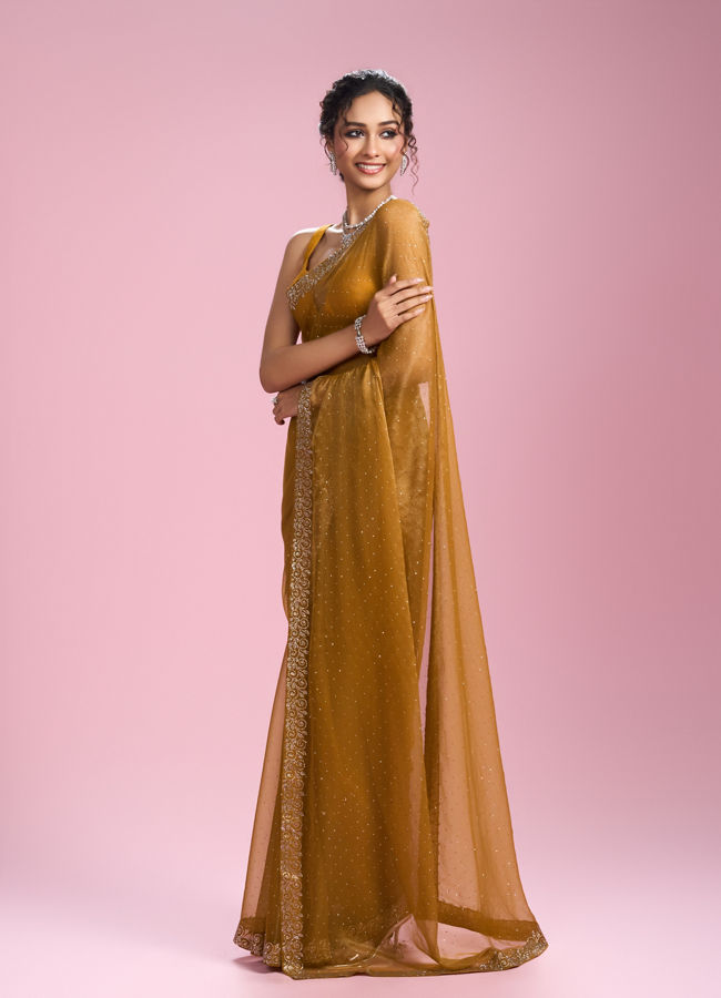Mohey Women Sunny Elegance Organza Saree