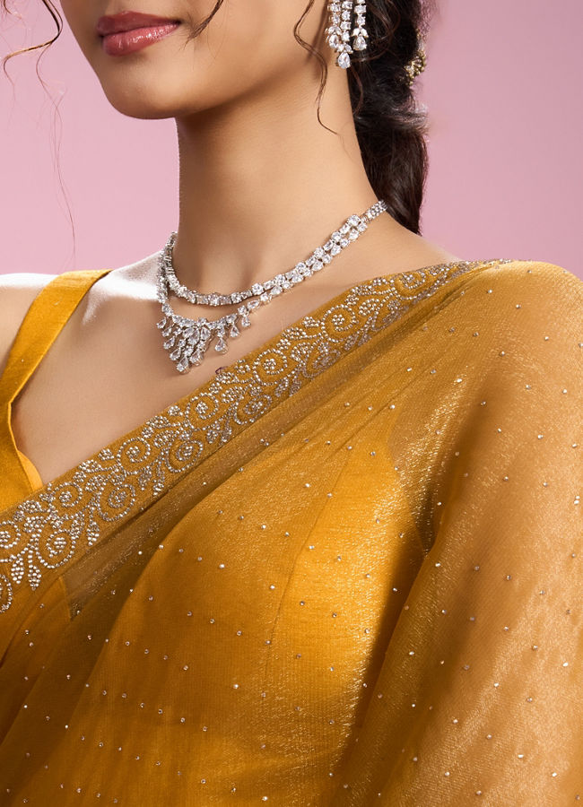 Mohey Women Sunny Elegance Organza Saree