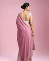 Mohey Women Ethereal Purple Chinon Saree