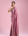Mohey Women Ethereal Purple Chinon Saree