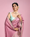 Mohey Women Ethereal Purple Chinon Saree
