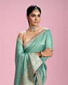 Mohey Women Sea Green Elegance Saree