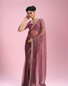 Mohey Women Royal Purple Radiance Saree