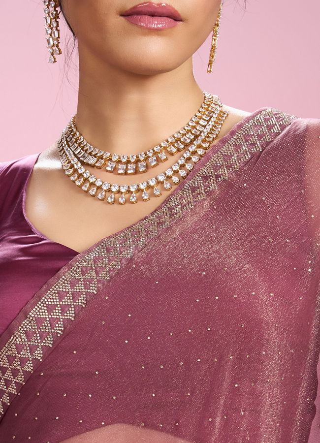 Mohey Women Royal Purple Radiance Saree