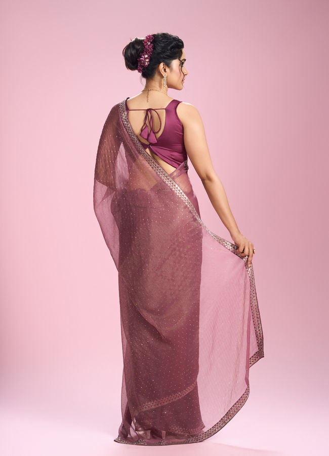 Mohey Women Royal Purple Radiance Saree