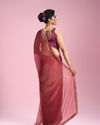 Mohey Women Gajree Pink Organza Elegance Saree