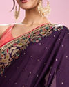 Mohey Women Exquisite Wine Saree