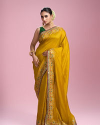 Mohey Women Emerald Elegance Art Silk Saree