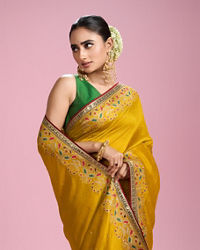 Mohey Women Emerald Elegance Art Silk Saree
