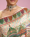 Mohey Women Elegant Cream Splendour Saree