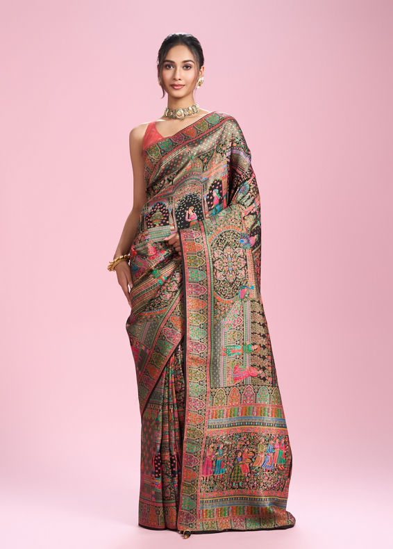 Mohey Women Charming Black Elegance Saree