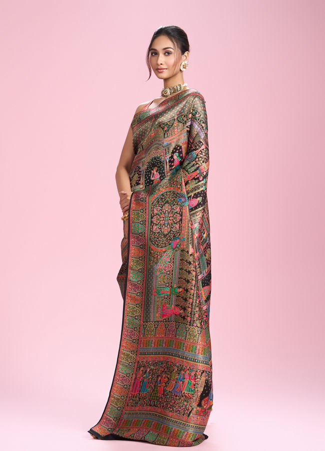 Mohey Women Charming Black Elegance Saree