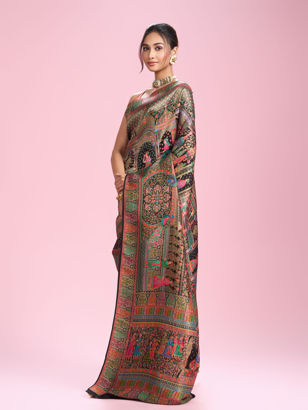 Mohey Women Charming Black Elegance Saree