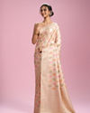 Mohey Women Elegant Cream Saree