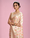 Mohey Women Elegant Cream Saree