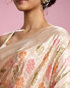 Mohey Women Elegant Cream Saree
