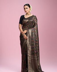 Mohey Women Black Elegance Silk Saree