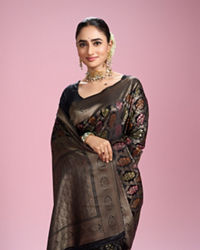 Mohey Women Black Elegance Silk Saree