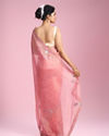 Mohey Women Rosy Gajree Organza Celebration Saree