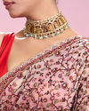 Mohey Women Blush Blossom Elegance Saree