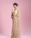 Mohey Women Fawn Organza Elegance Saree
