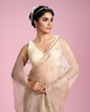 Mohey Women Fawn Organza Elegance Saree