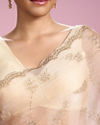 Mohey Women Fawn Organza Elegance Saree